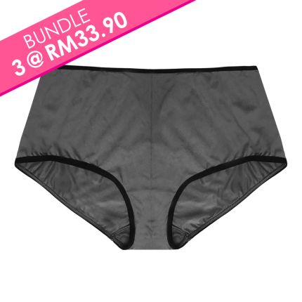 contrast lined spandex low rise boyshort panty
