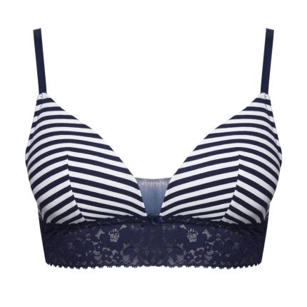 loretta wireless striped bralette