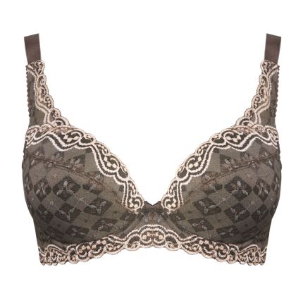 dani lace embroidered demi cup bra