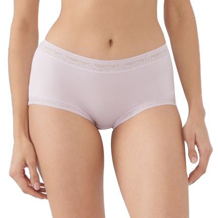 midwaist lace trimmed boyleg panty
