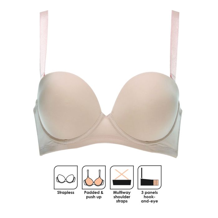Nude Tube Top 28 B Bra Silicon Push Up Bra Bras with Clear Straps Blue Top  Fusion Bra Bra for Women Padded Cropt Tops : : Fashion